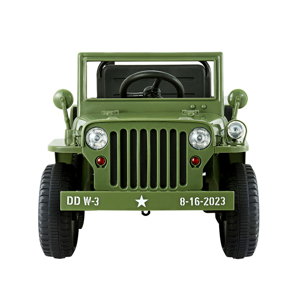 Marlook Kids Electric Ride On Car Jeep Military Off Road Toy Cars Remote 12V Olive