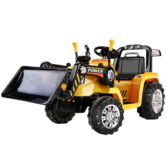 Marlook Kids Electric Ride On Car Bulldozer Digger Loader Remote 6V Yellow