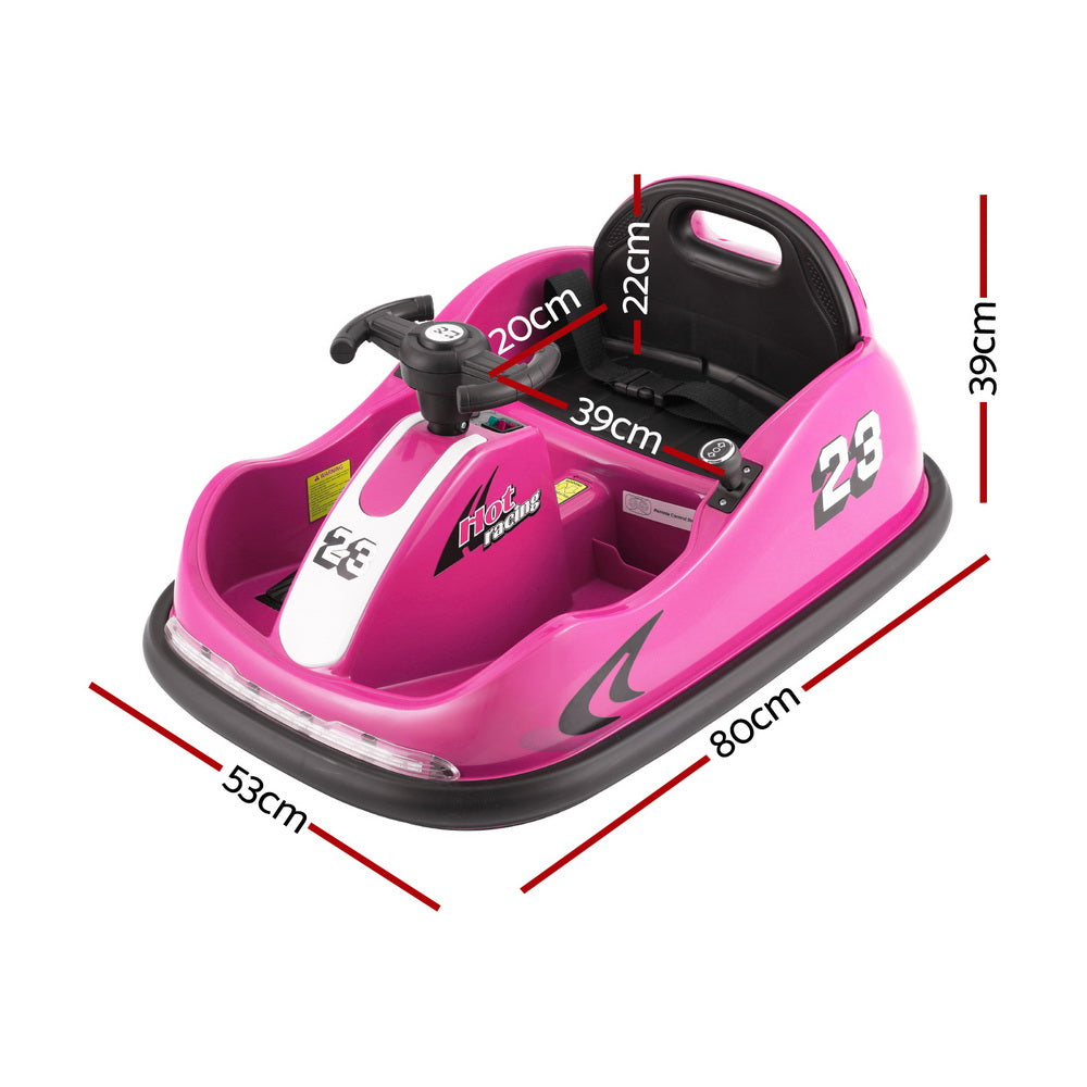 Marlook Kids Ride On Car Bumper Kart 6V Electric Toys Cars Remote Control Pink