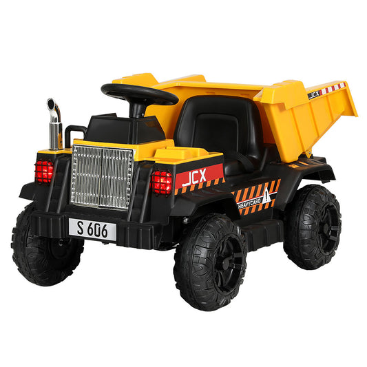 Marlook Kids Electric Ride On Car Dumptruck Loader Toy Cars 12V Yellow
