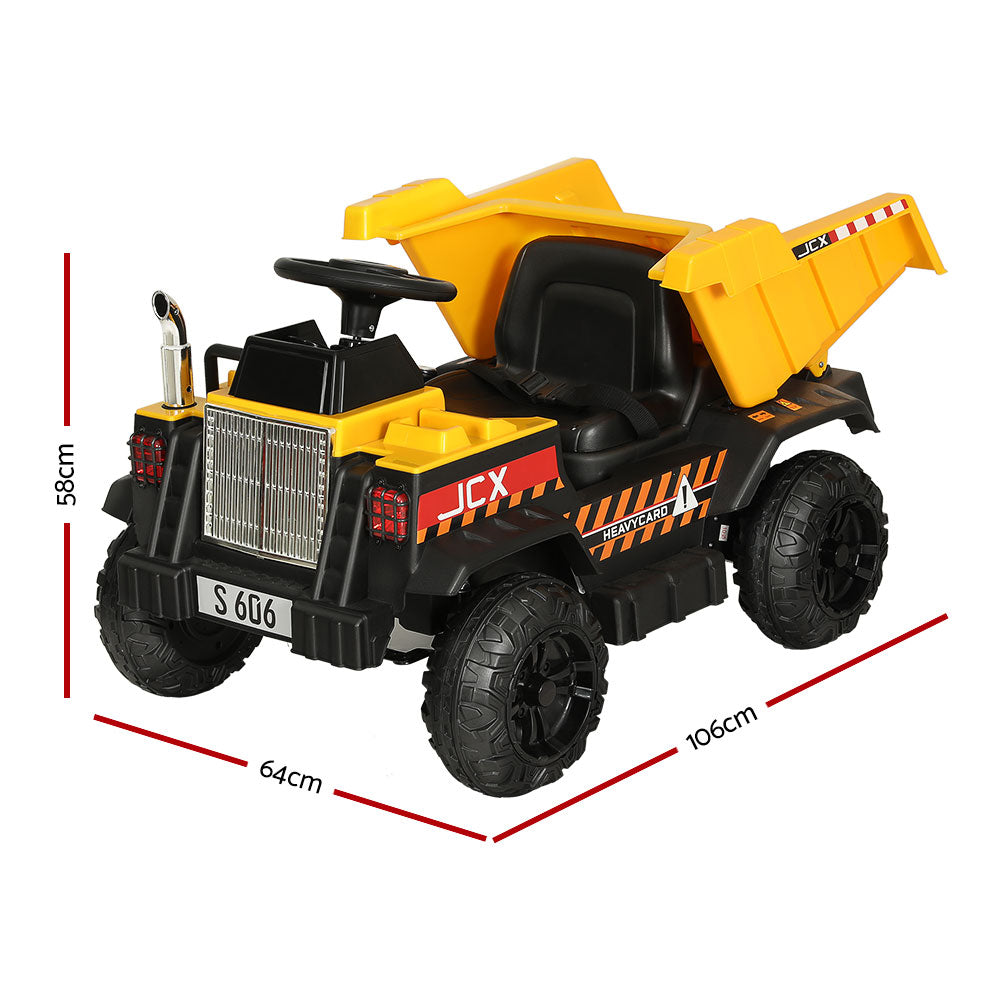 Marlook Kids Electric Ride On Car Dumptruck Loader Toy Cars 12V Yellow