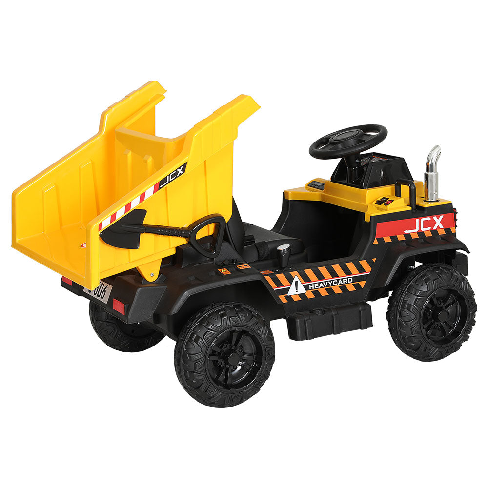 Marlook Kids Electric Ride On Car Dumptruck Loader Toy Cars 12V Yellow