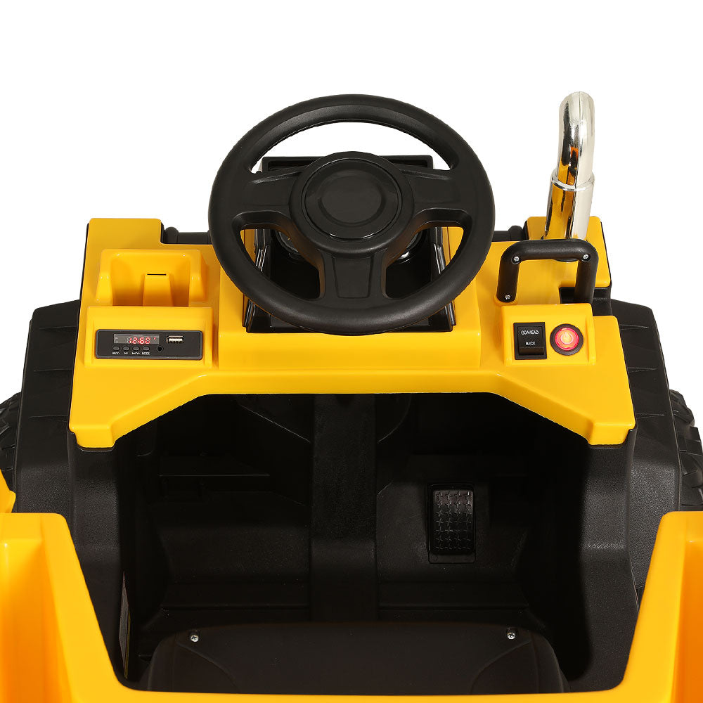 Marlook Kids Electric Ride On Car Dumptruck Loader Toy Cars 12V Yellow