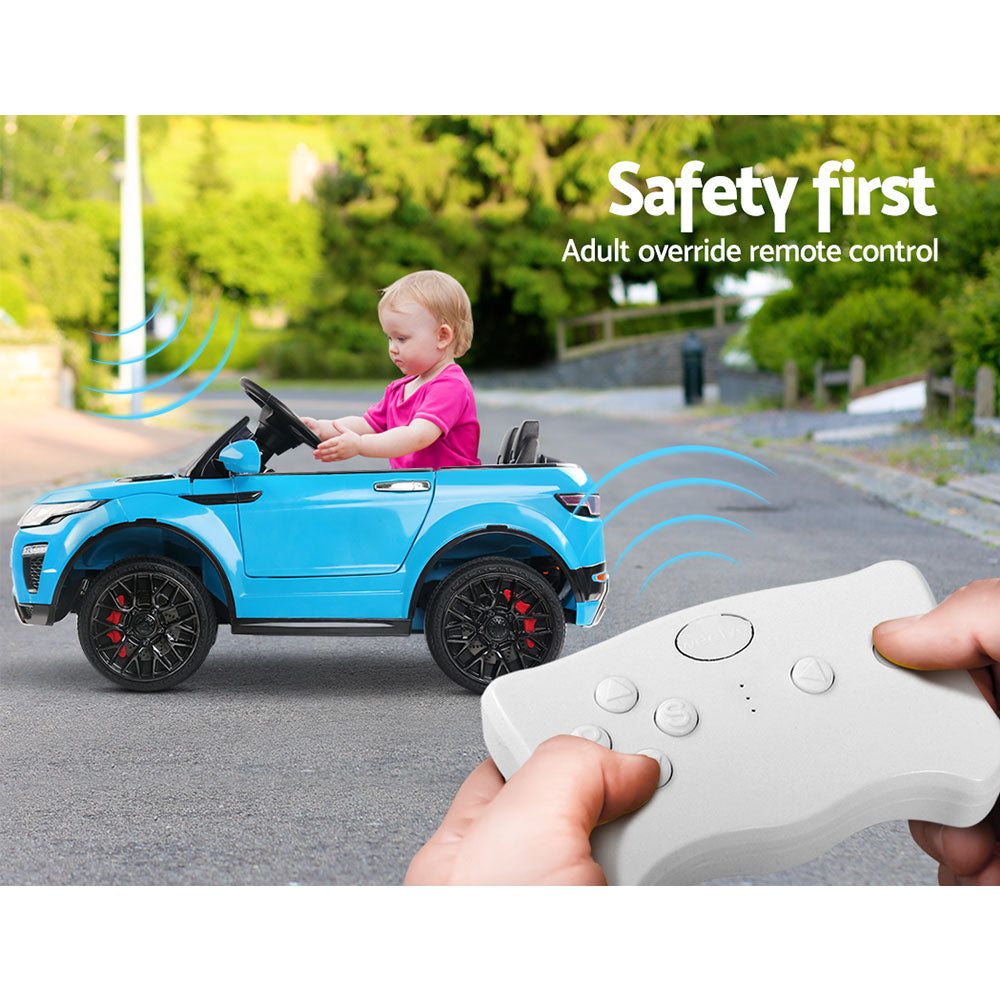 Marlook Kids Electric Ride On Car SUV Range Rover-inspired Toy Cars Remote 12V Blue