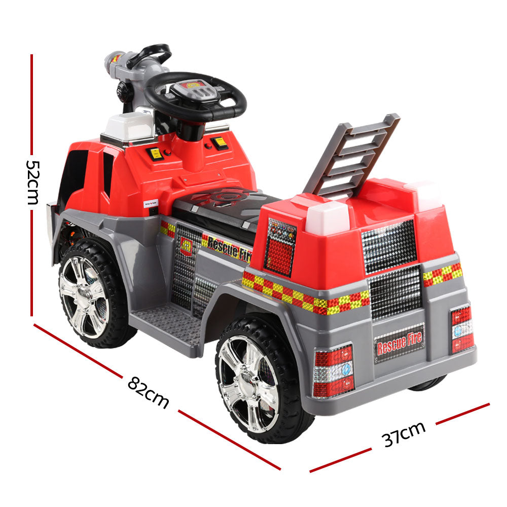Marlook Kids Electric Ride On Car Fire Engine Fighting Truck Toy Cars 6V Red
