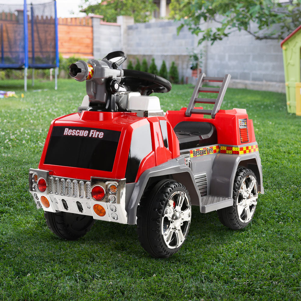 Marlook Kids Electric Ride On Car Fire Engine Fighting Truck Toy Cars 6V Red