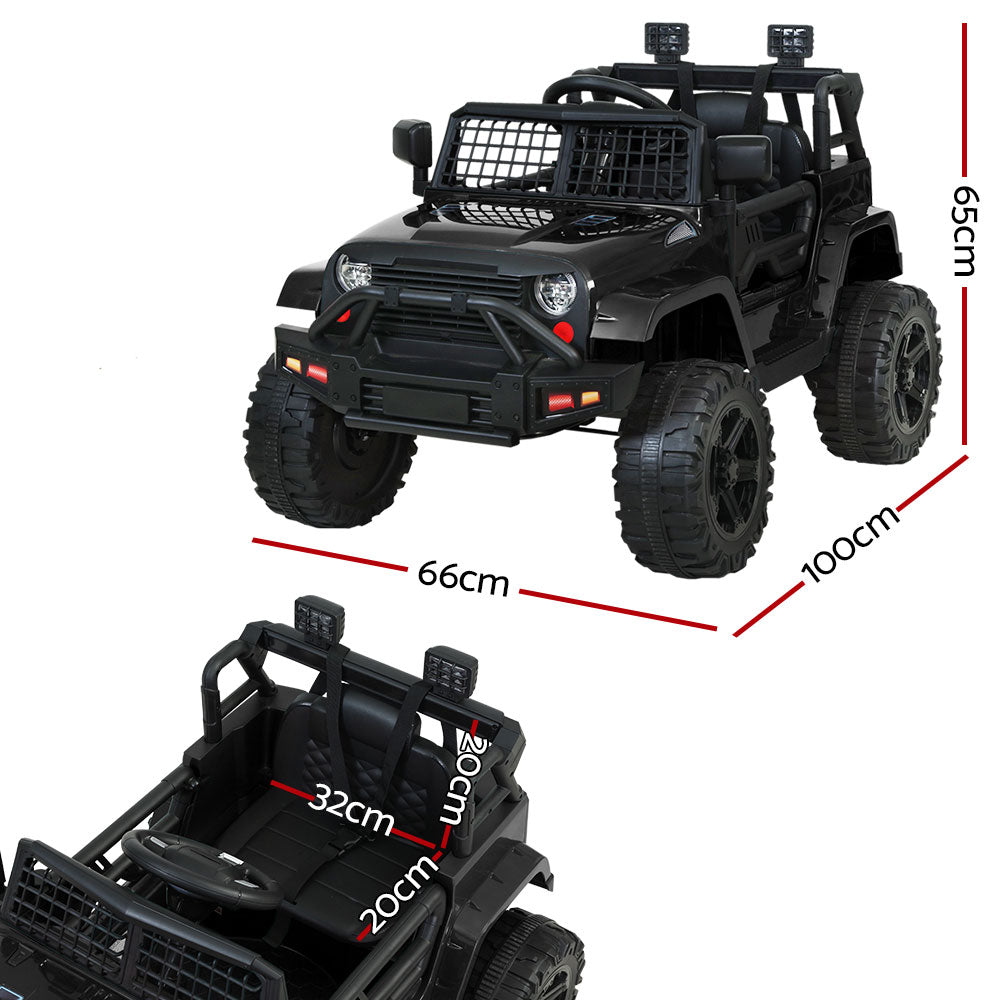 Marlook Kids Electric Ride On Car Jeep Toy Cars Remote 12V Black