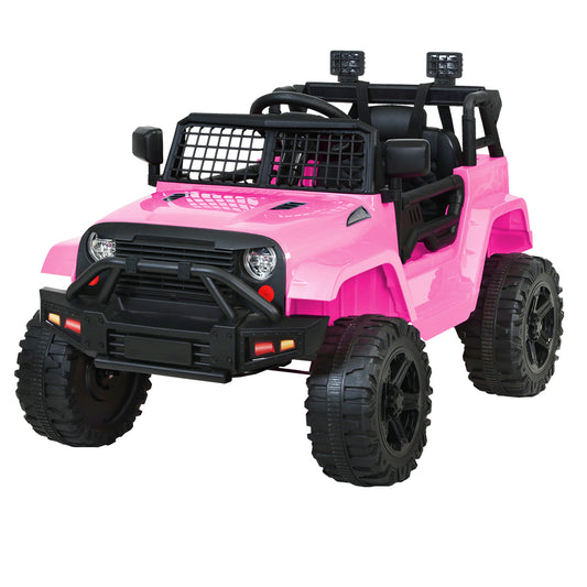 Marlook Kids Electric Ride On Car Jeep Toy Cars Remote 12V Pink