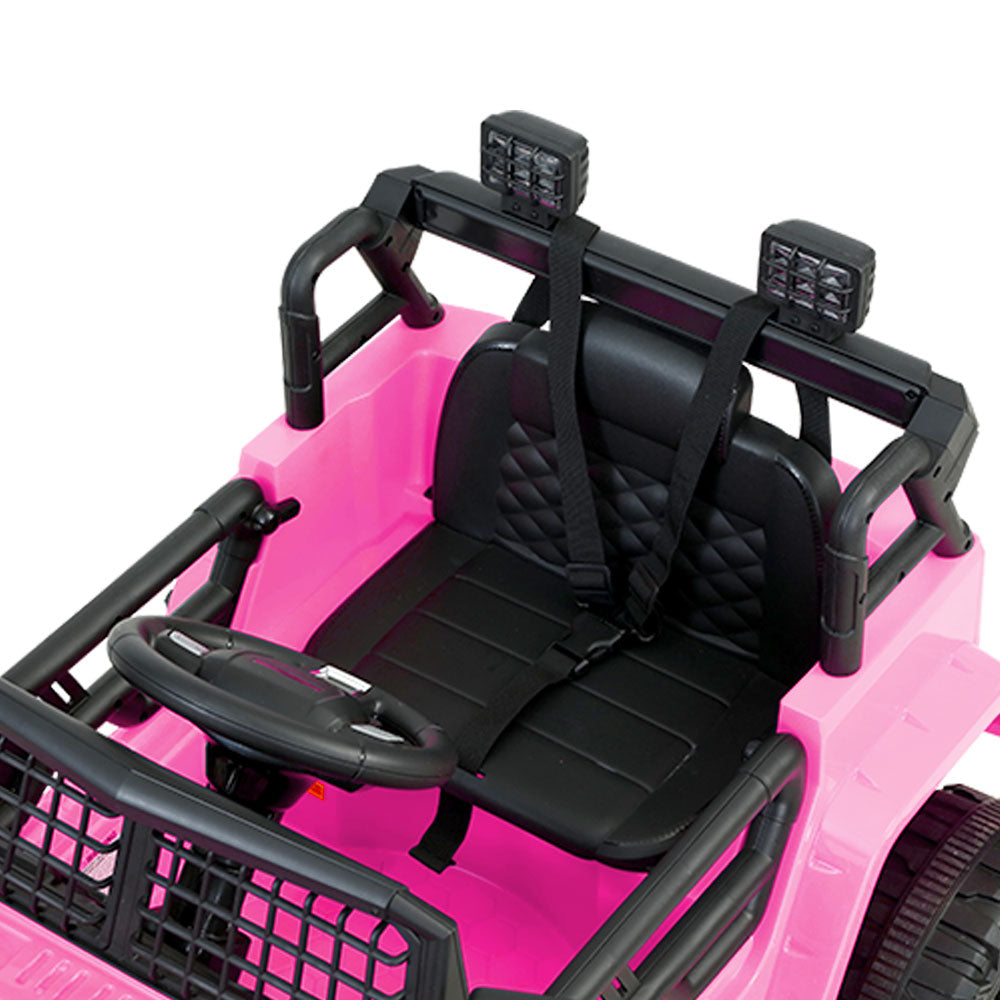 Marlook Kids Electric Ride On Car Jeep Toy Cars Remote 12V Pink