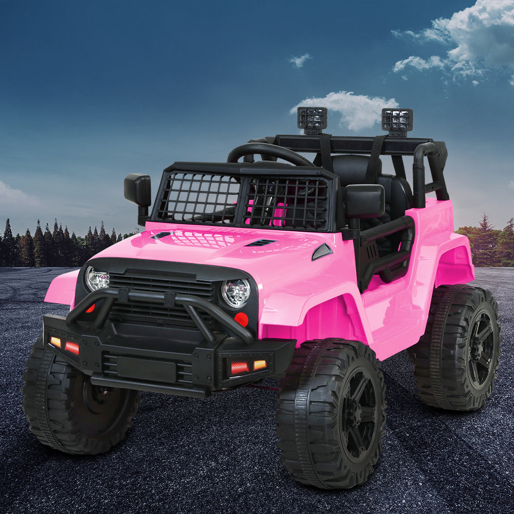 Marlook Kids Electric Ride On Car Jeep Toy Cars Remote 12V Pink