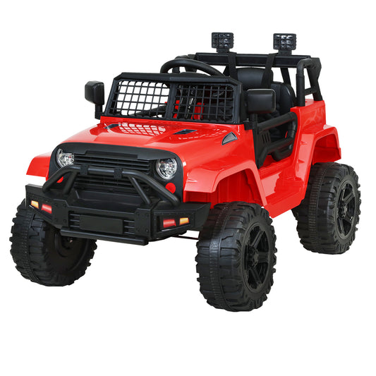 Marlook Kids Electric Ride On Car Jeep Toy Cars Remote 12V Red