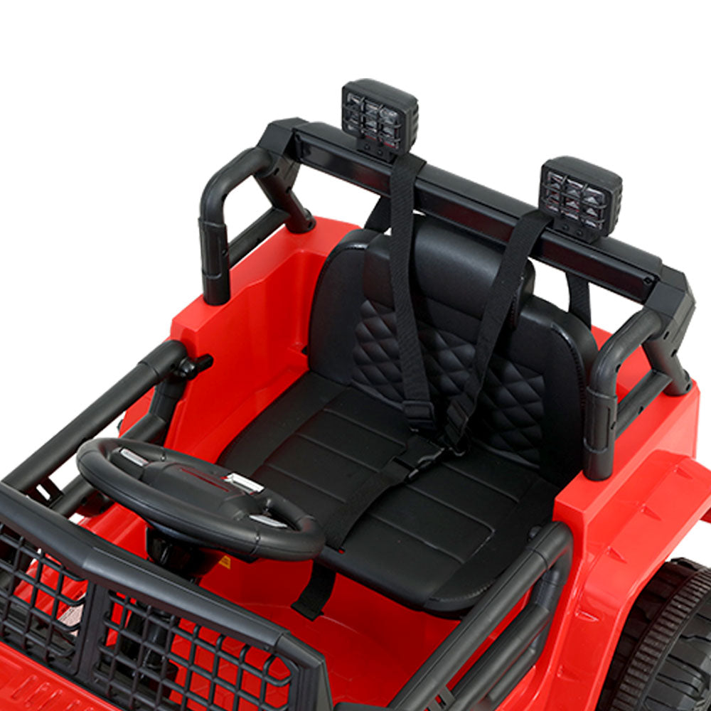 Marlook Kids Electric Ride On Car Jeep Toy Cars Remote 12V Red
