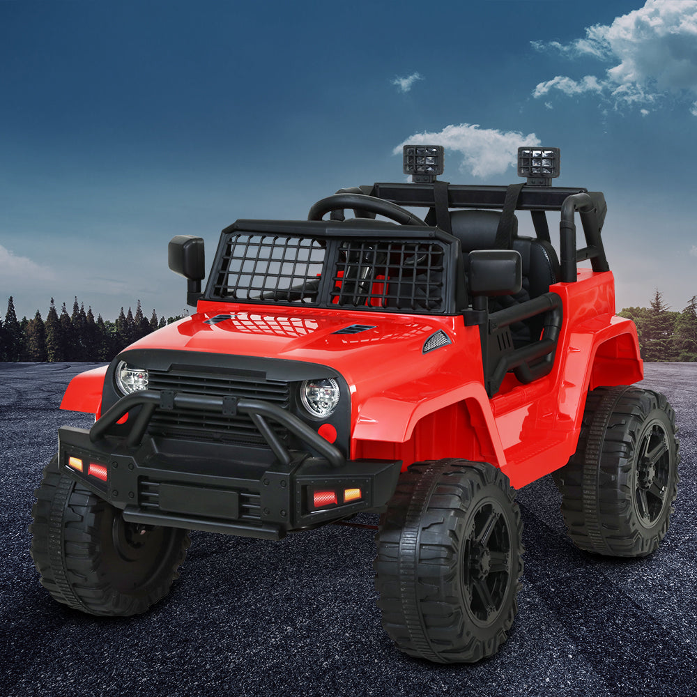 Marlook Kids Electric Ride On Car Jeep Toy Cars Remote 12V Red