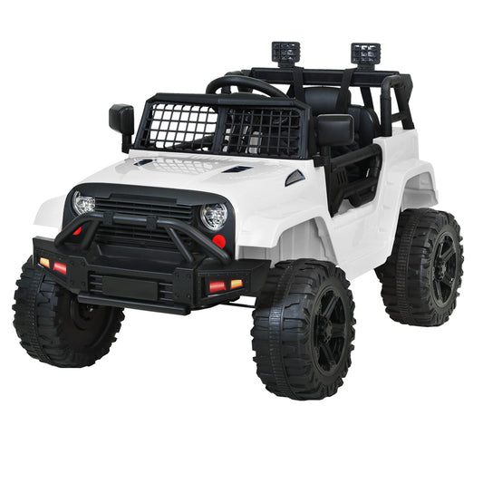Marlook Kids Electric Ride On Car Jeep Toy Cars Remote 12V White