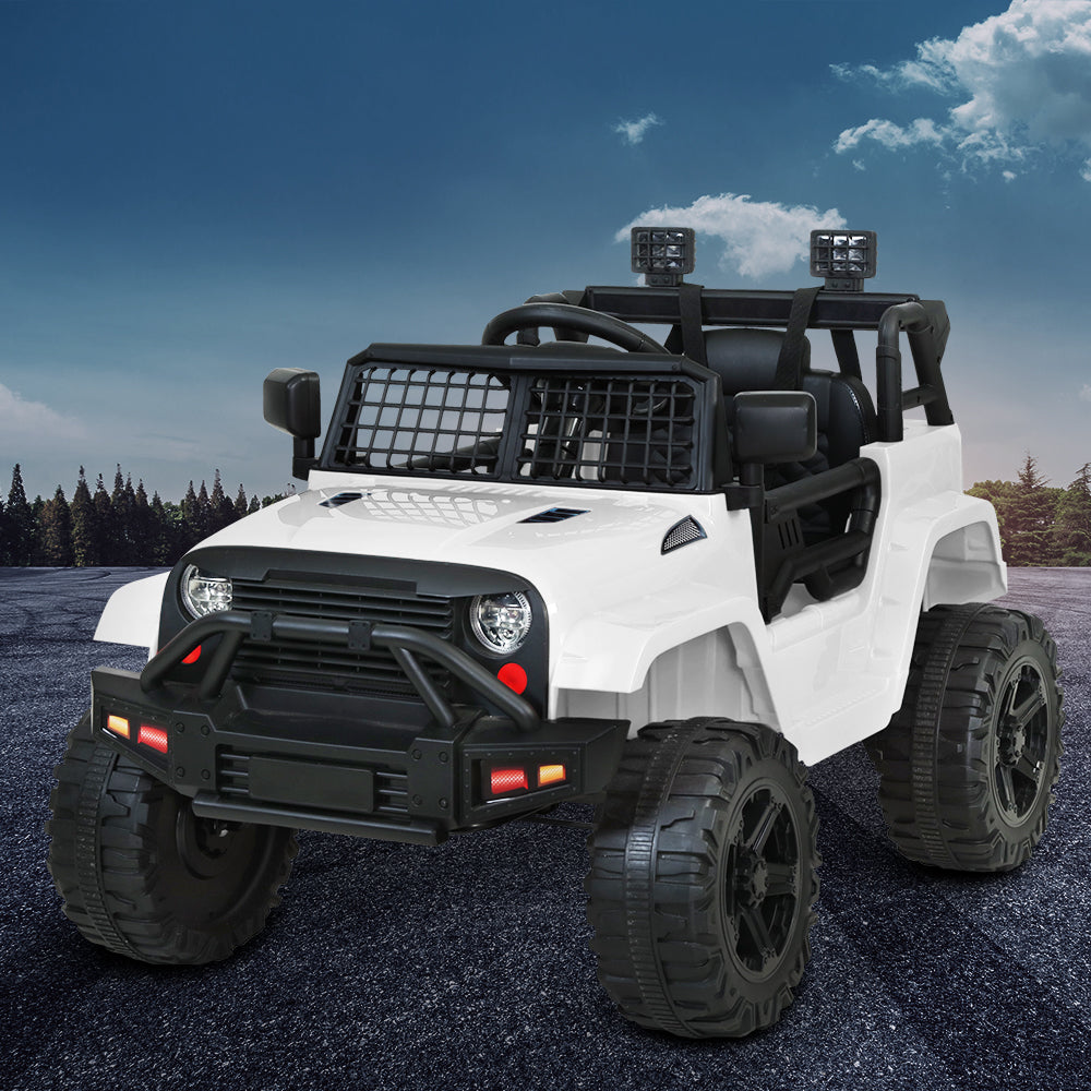 Marlook Kids Electric Ride On Car Jeep Toy Cars Remote 12V White