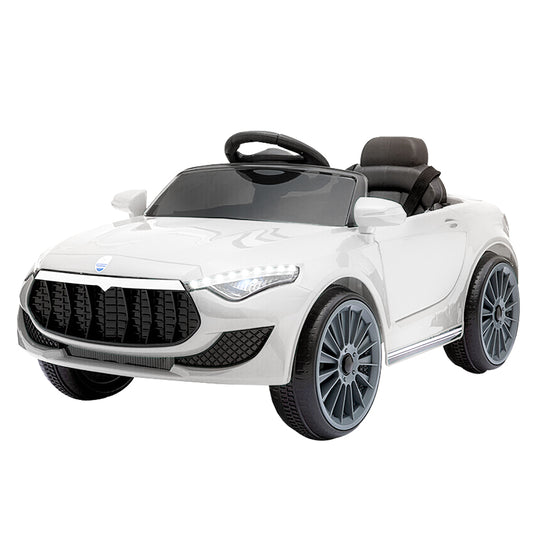 Marlook Kids Electric Ride On Car Cars Music Headlight Remote Control 12V White