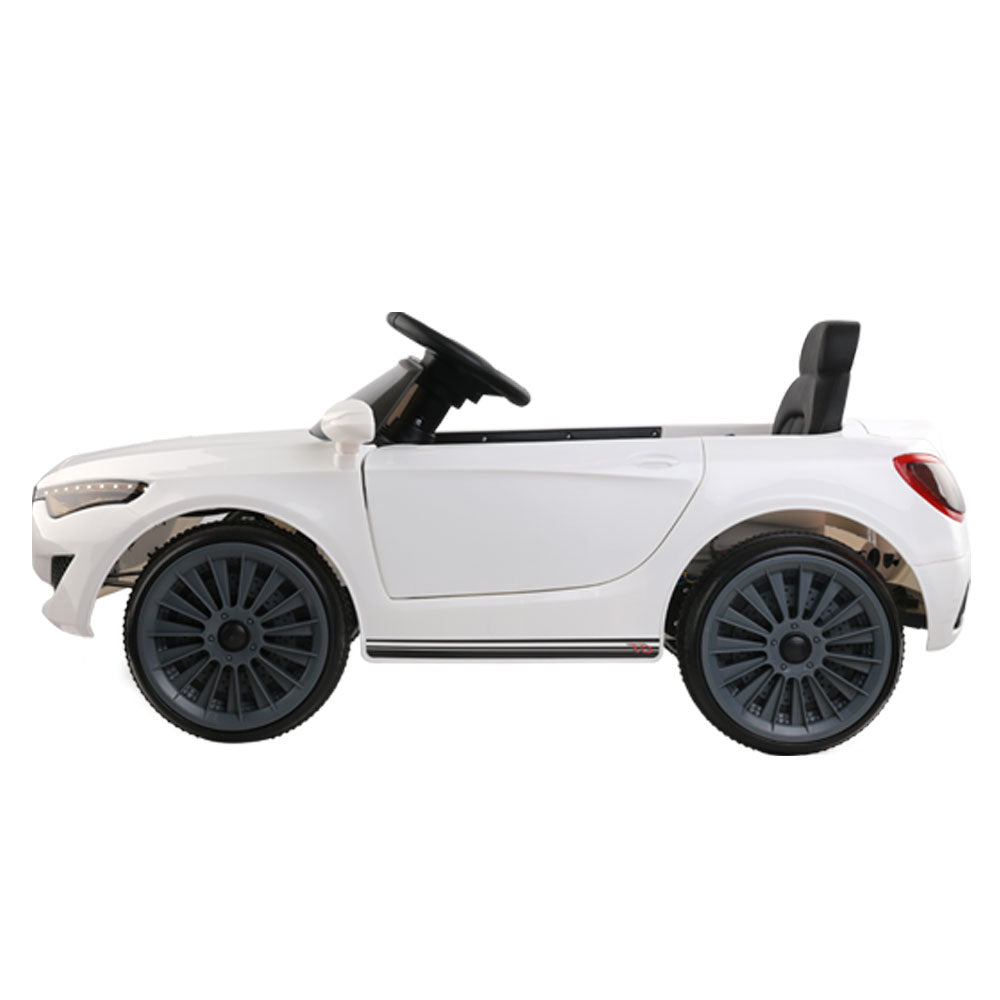 Marlook Kids Electric Ride On Car Cars Music Headlight Remote Control 12V White