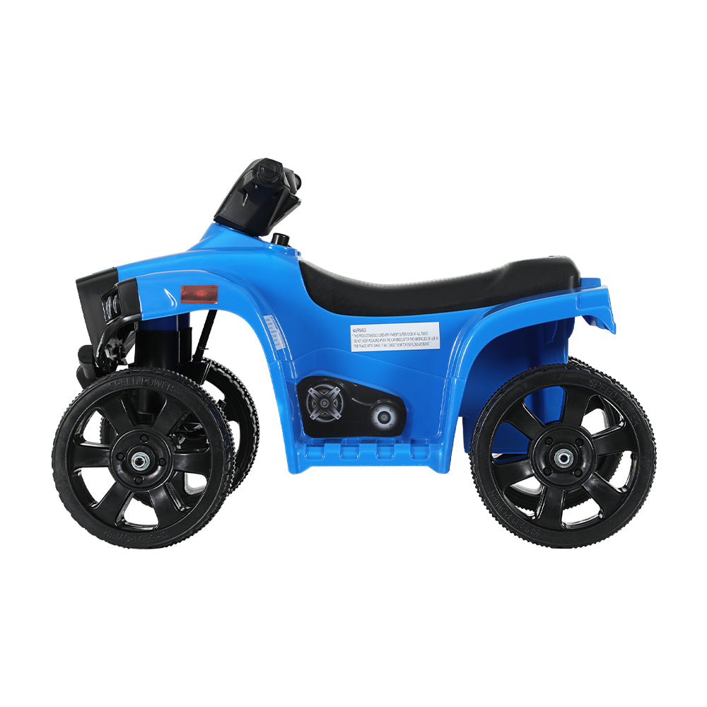 Marlook Kids Ride On ATV Quad Motorbike Car 4 Wheeler Electric Toys Battery Blue