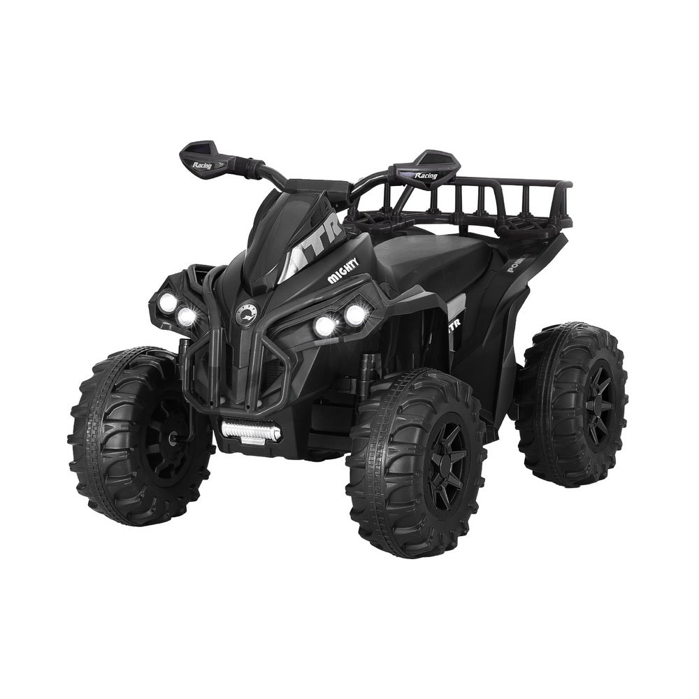 Marlook Kids Ride On Car ATV Quad Motorbike Storage Rack Electric Toys 12V Black