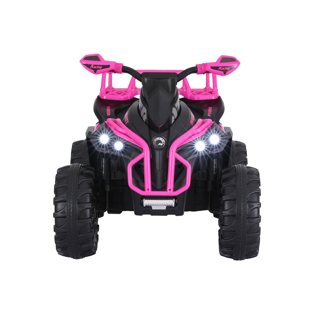 Marlook Kids Ride On Car ATV Quad Motorbike Storage Rack Electric Toys 12V Pink