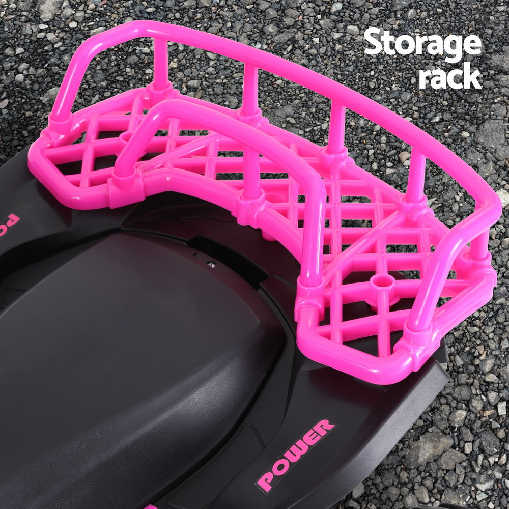 Marlook Kids Ride On Car ATV Quad Motorbike Storage Rack Electric Toys 12V Pink