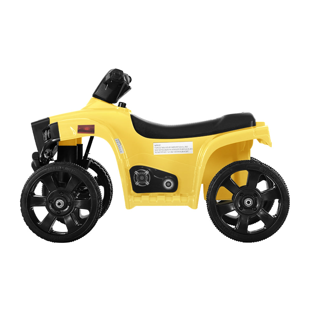 Marlook Kids Ride On ATV Quad Motorbike Car 4 Wheeler Electric Toys Battery Yellow
