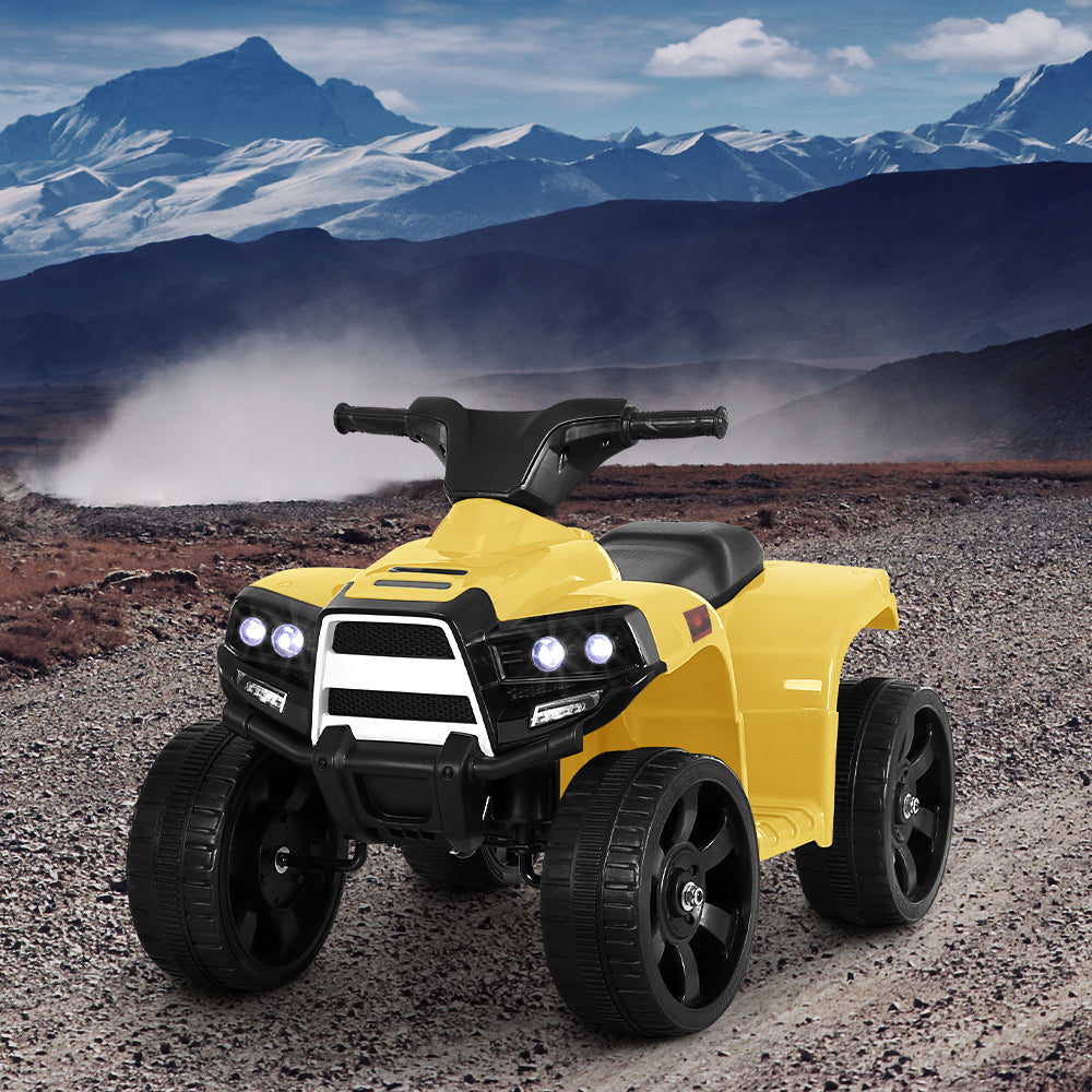 Marlook Kids Ride On ATV Quad Motorbike Car 4 Wheeler Electric Toys Battery Yellow