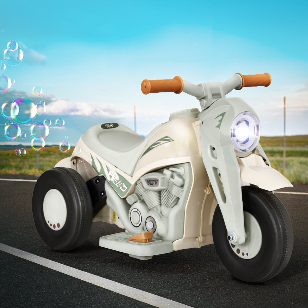 Marlook Kids Ride On Car Electric Motorcycle Motorbike with Bubble Maker Green