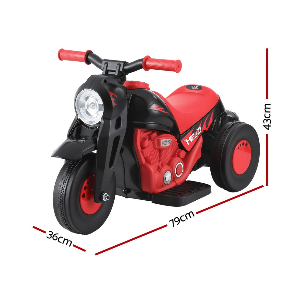 Marlook Kids Ride On Car Motorcycle Motorbike with Bubble Maker Electric Toy 6V Red