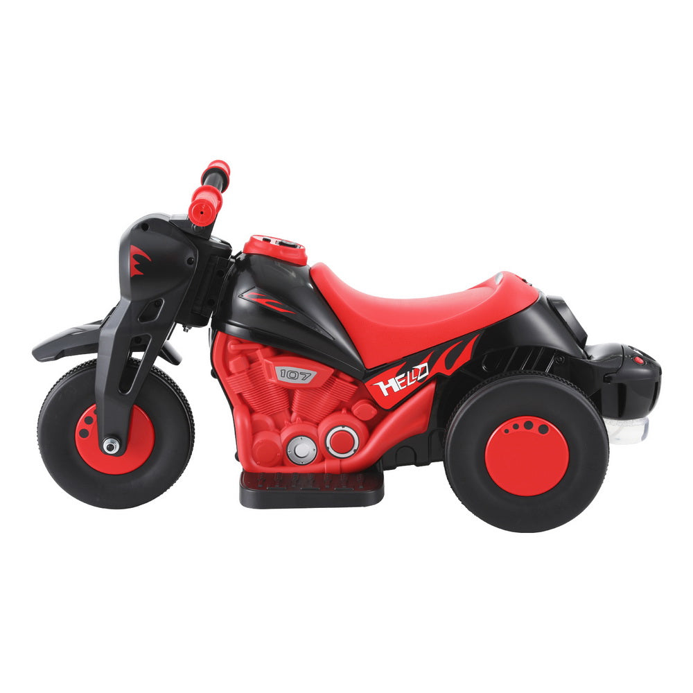 Marlook Kids Ride On Car Motorcycle Motorbike with Bubble Maker Electric Toy 6V Red
