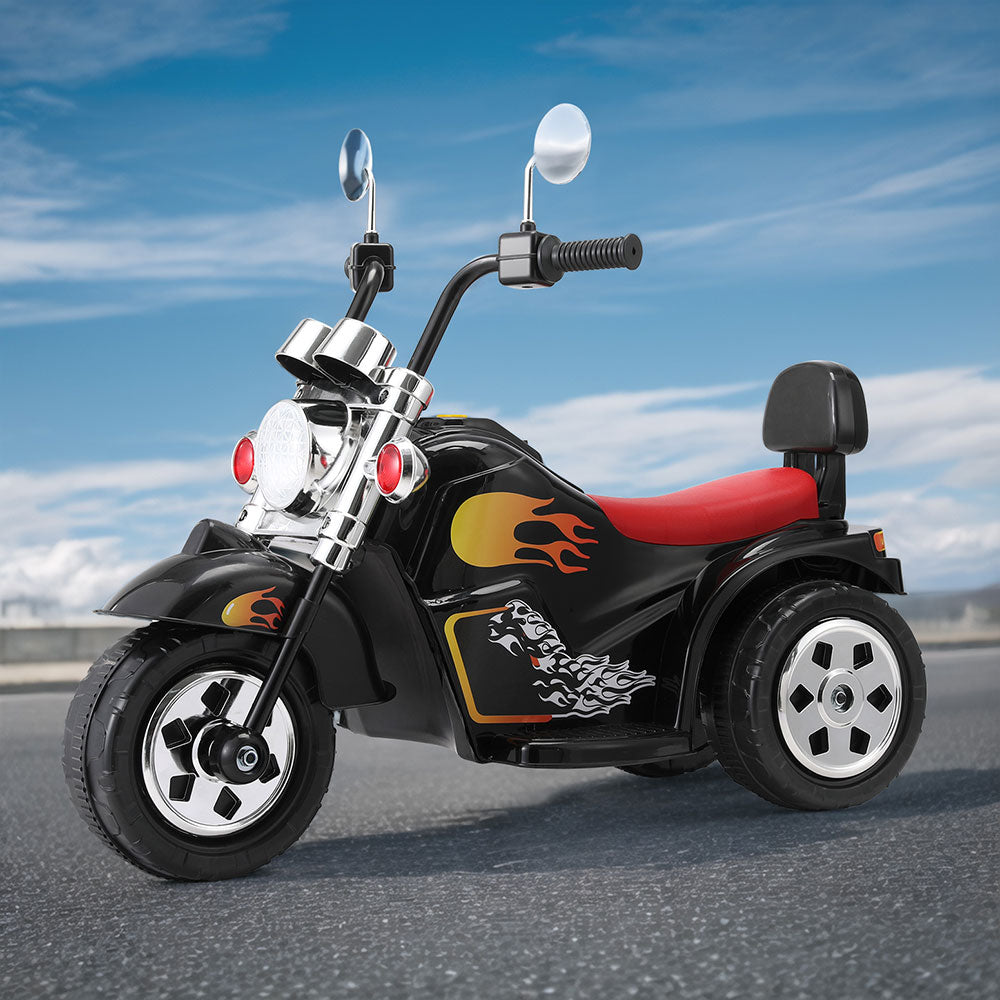 Marlook Kids Ride On Car Motorcycle Motorbike Electric Toys Horn Music 6V Black
