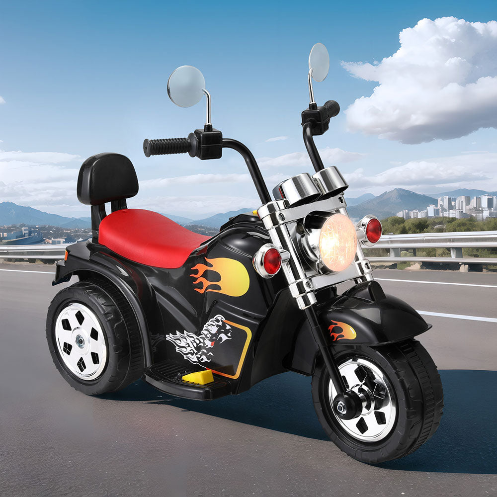 Marlook Kids Ride On Car Motorcycle Motorbike Electric Toys Horn Music 6V Black