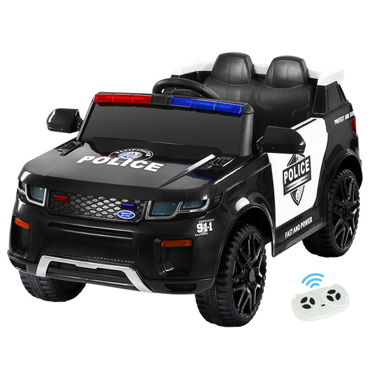 Marlook Kids Electric Ride On Patrol Police Car Range Rover-inspired Remote Black