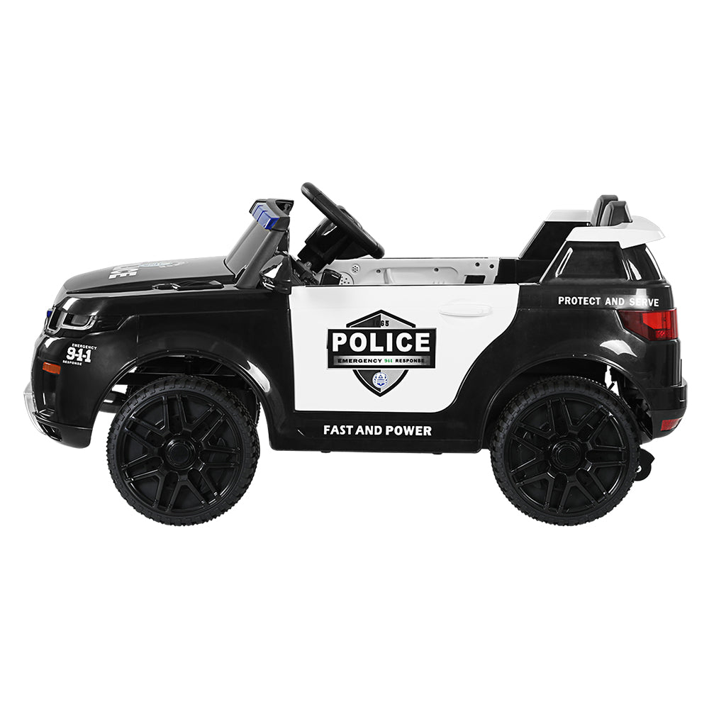 Marlook Kids Electric Ride On Patrol Police Car Range Rover-inspired Remote Black