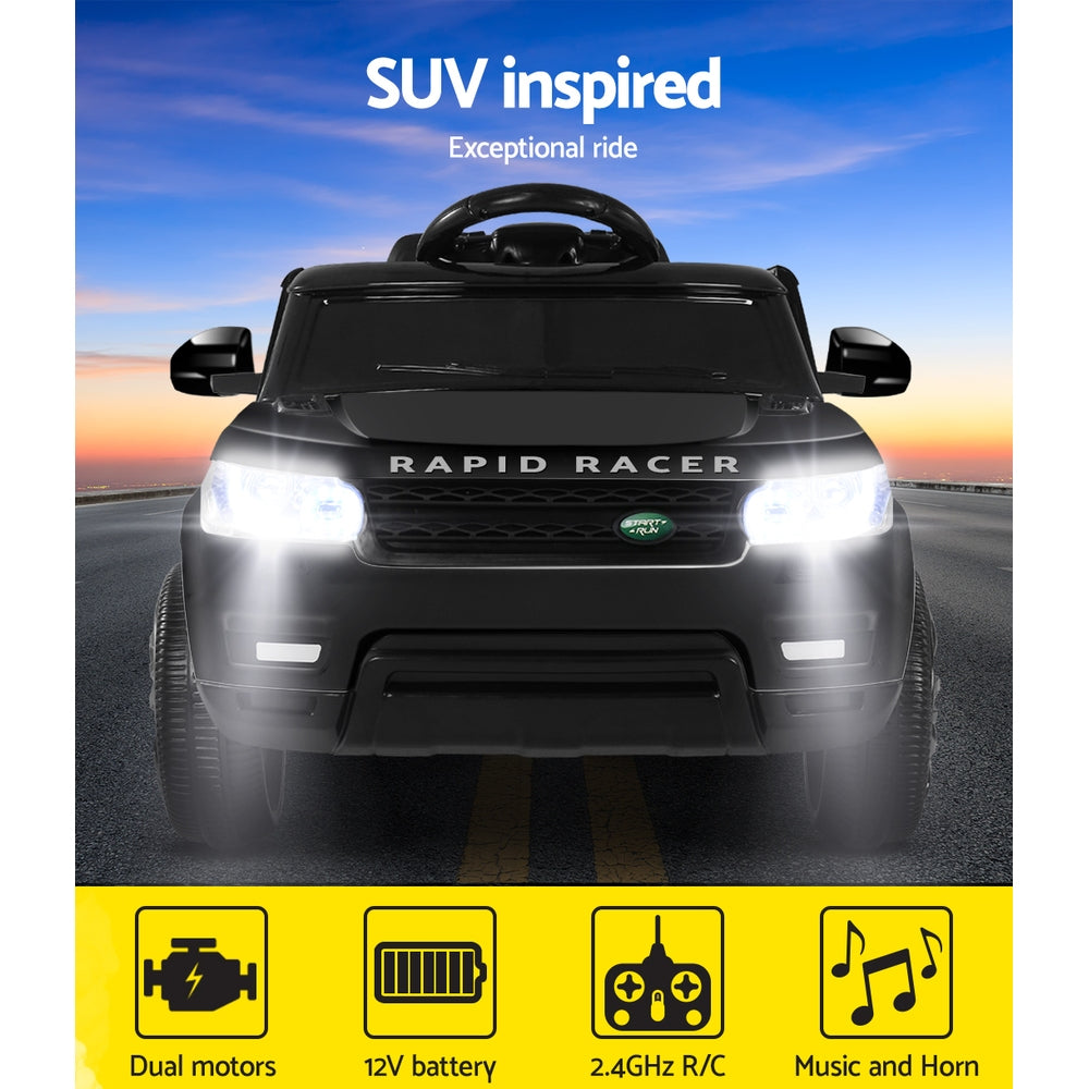 Marlook Kids Electric Ride On Car SUV Range Rover-inspired Cars Remote 12V Black