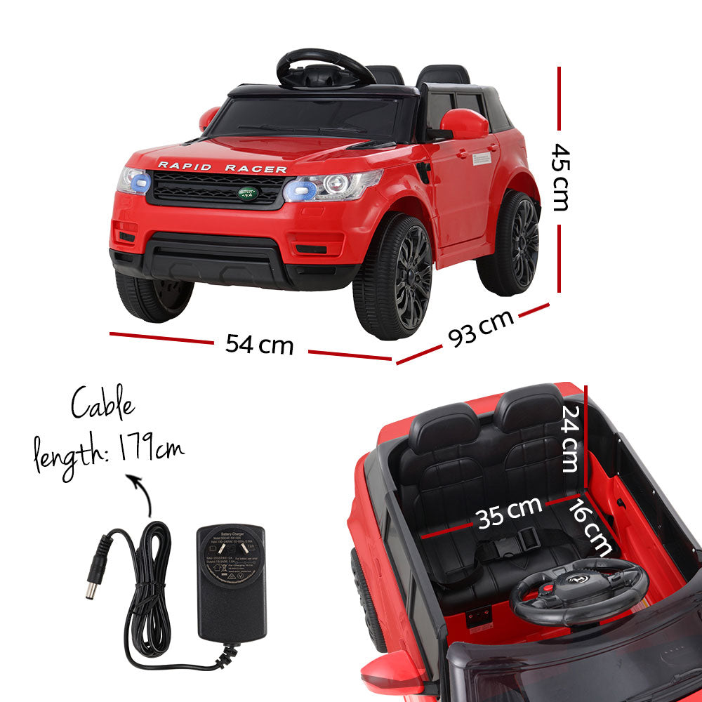 Marlook Kids Electric Ride On Car SUV Range Rover-inspired Cars Remote 12V Red