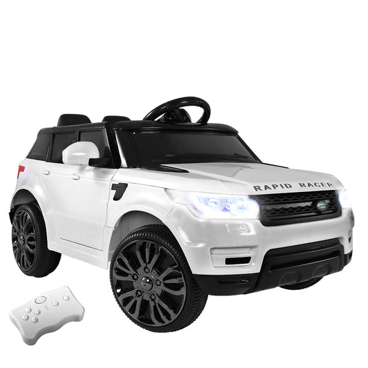 Marlook Kids Electric Ride On Car SUV Range Rover-inspired Cars Remote 12V White