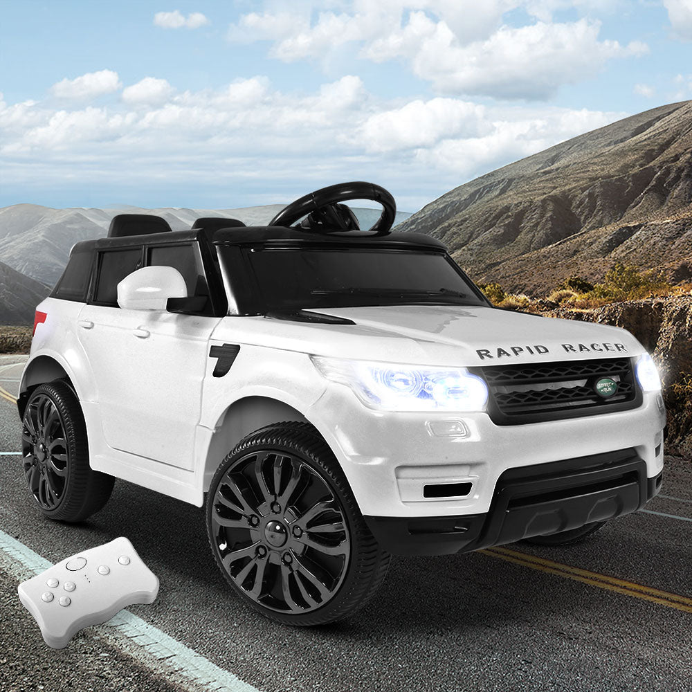 Marlook Kids Electric Ride On Car SUV Range Rover-inspired Cars Remote 12V White