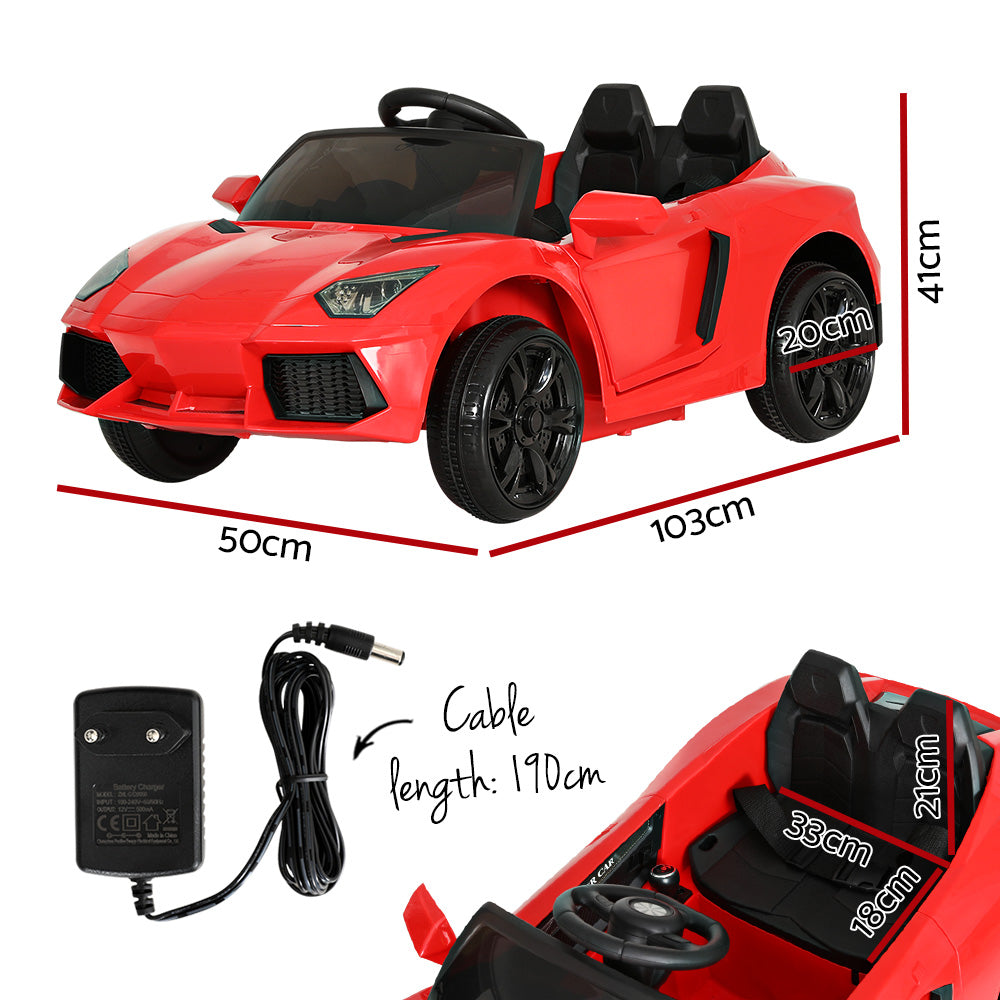 Marlook Kids Electric Ride On Car Ferrari-Inspired Toy Cars Remote 12V Red