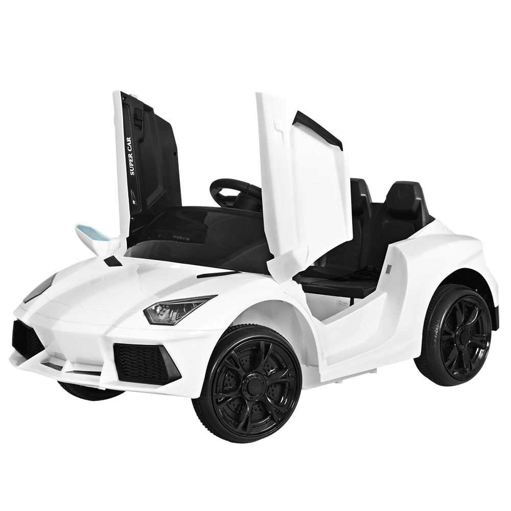 Marlook Kids Electric Ride On Car Ferrari-Inspired Toy Cars Remote 12V White