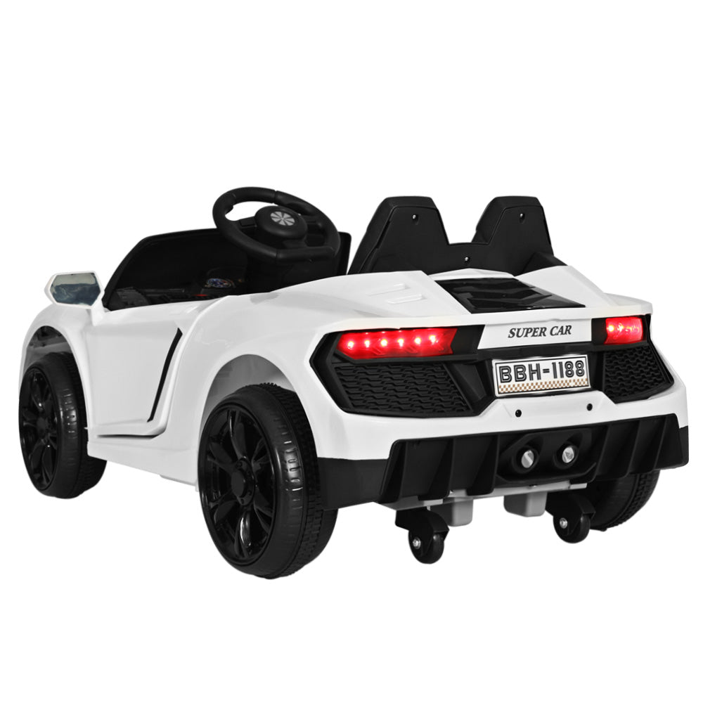 Marlook Kids Electric Ride On Car Ferrari-Inspired Toy Cars Remote 12V White
