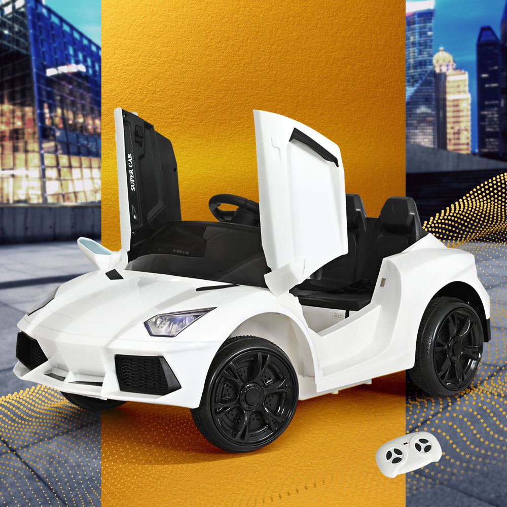 Marlook Kids Electric Ride On Car Ferrari-Inspired Toy Cars Remote 12V White