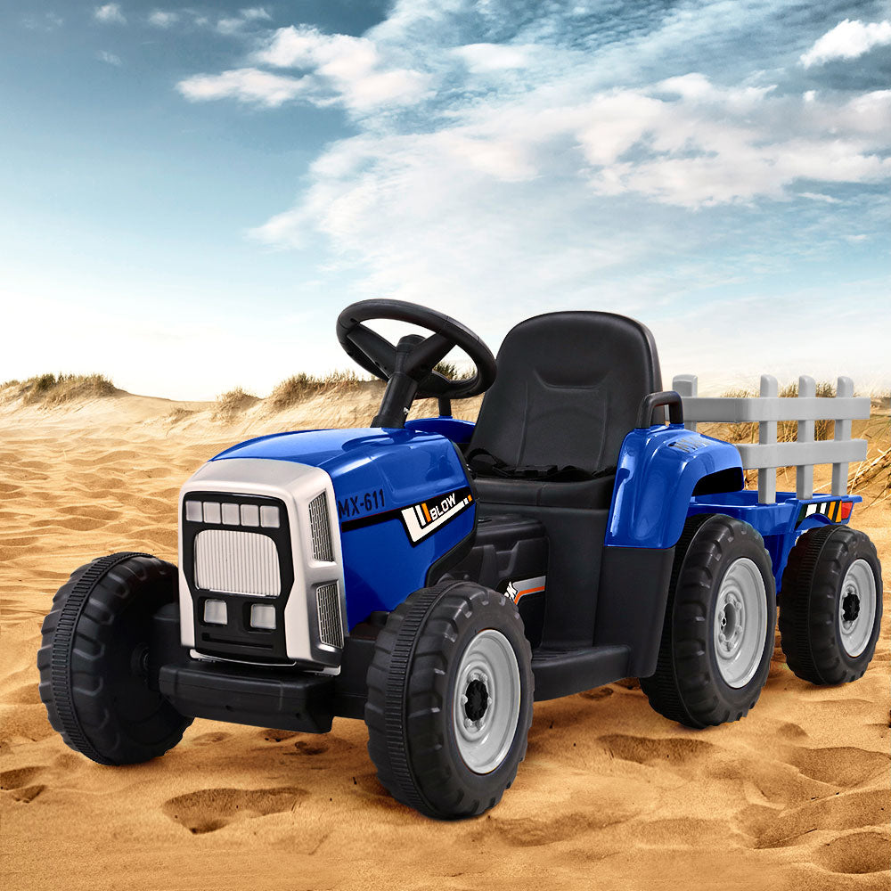 Marlook Kids Electric Ride On Car Tractor Toy Cars 12V Blue