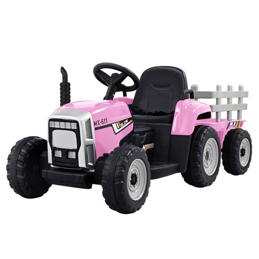 Marlook Kids Electric Ride On Car Tractor Toy Cars 12V Pink