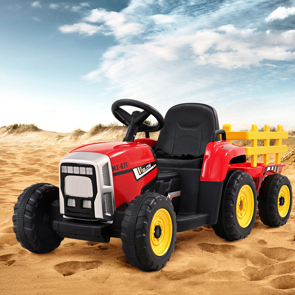 Marlook Kids Electric Ride On Car Tractor Toy Cars 12V Red