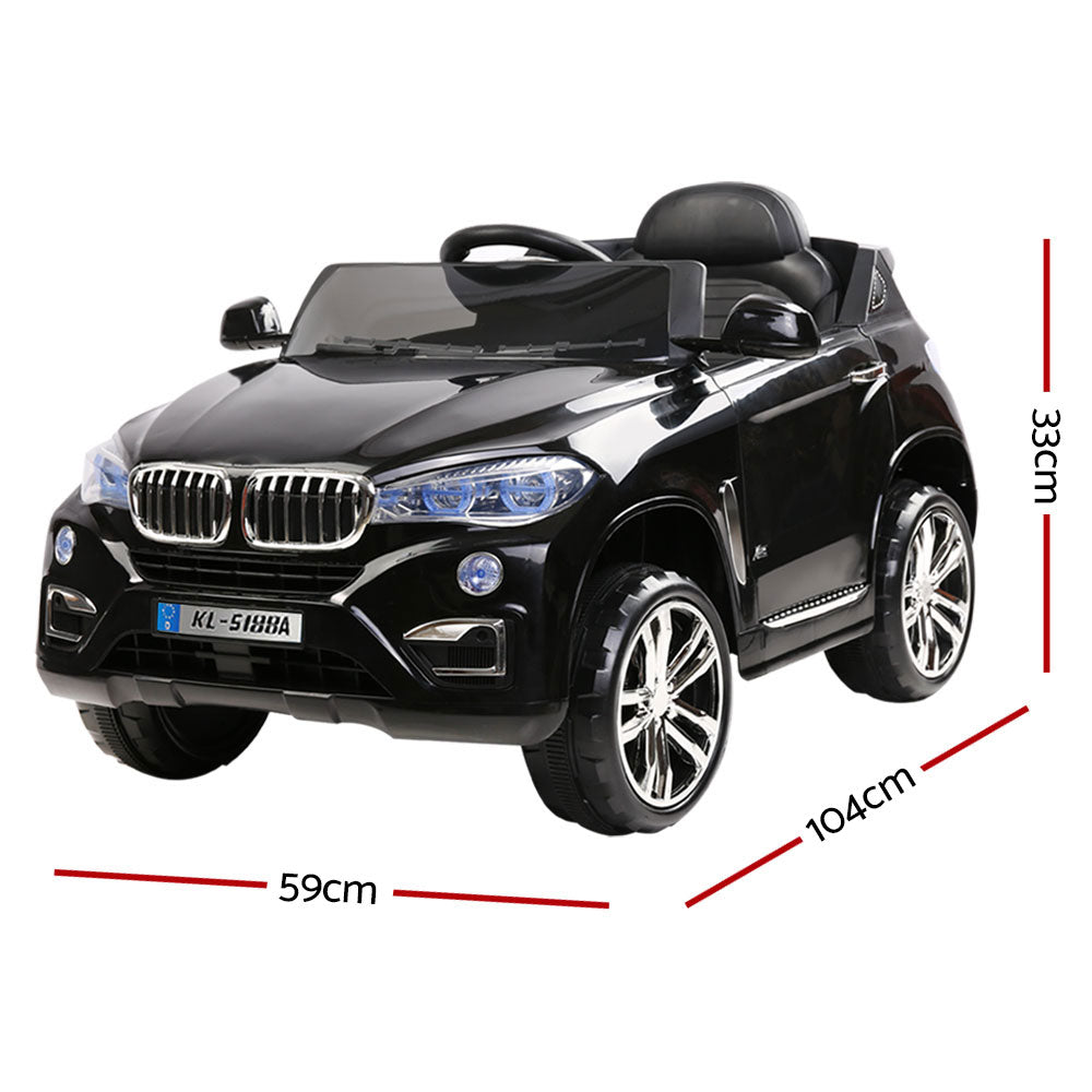Marlook Kids Electric Ride On Car SUV BMW-Inspired X5 Toy Cars Remote 6V Black