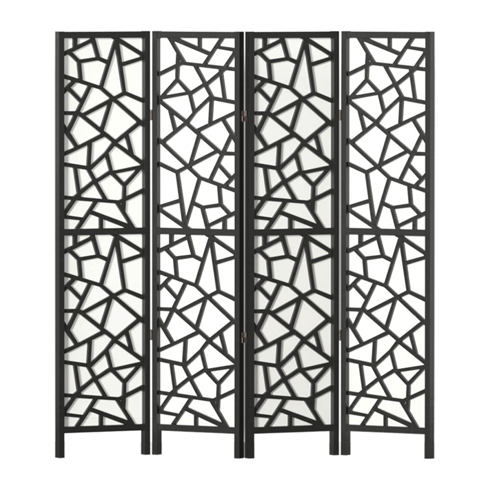 Marlook 4 Panel Room Divider Screen 162x170cm Clover Black