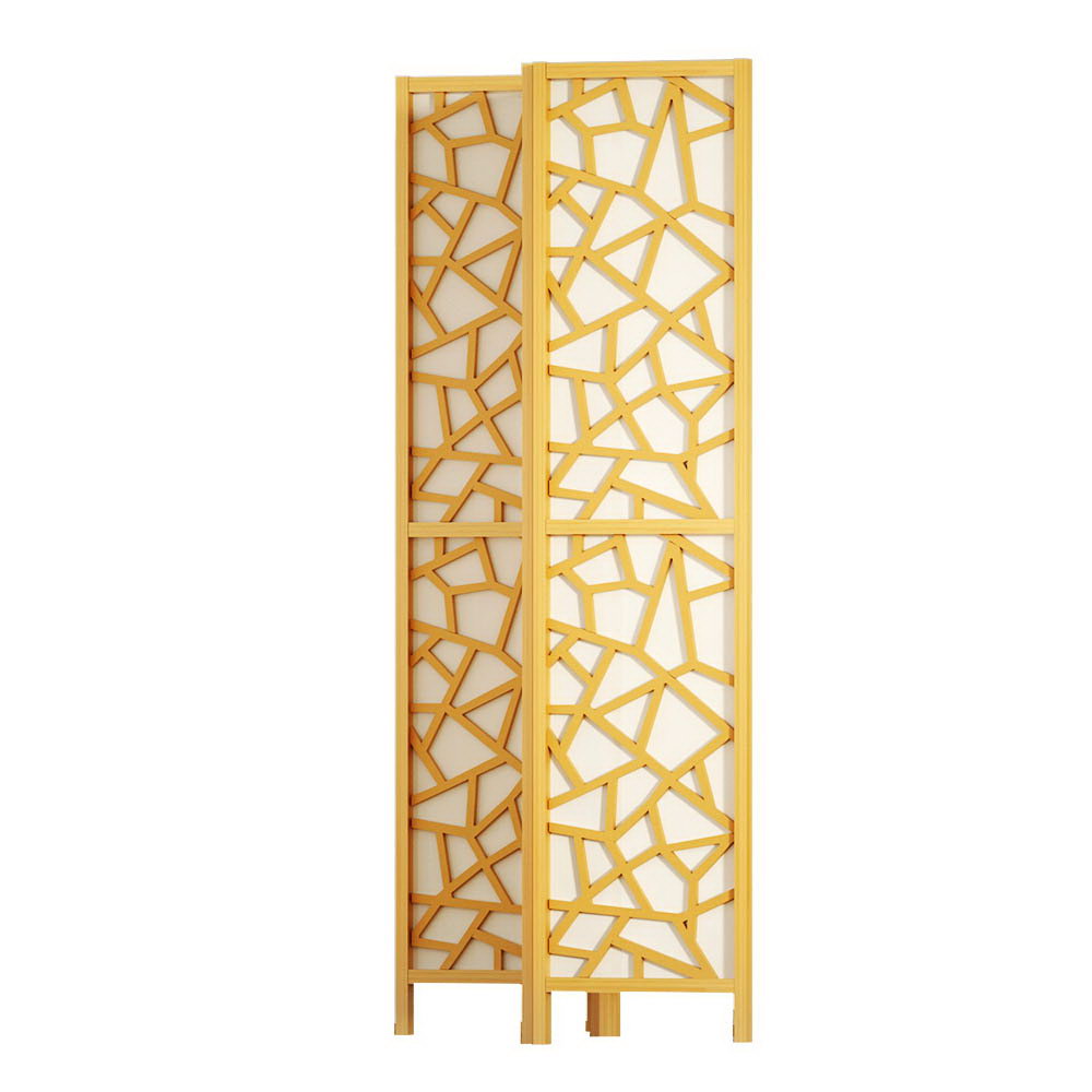Marlook 4 Panel Room Divider Screen 162x170cm Clover Natural