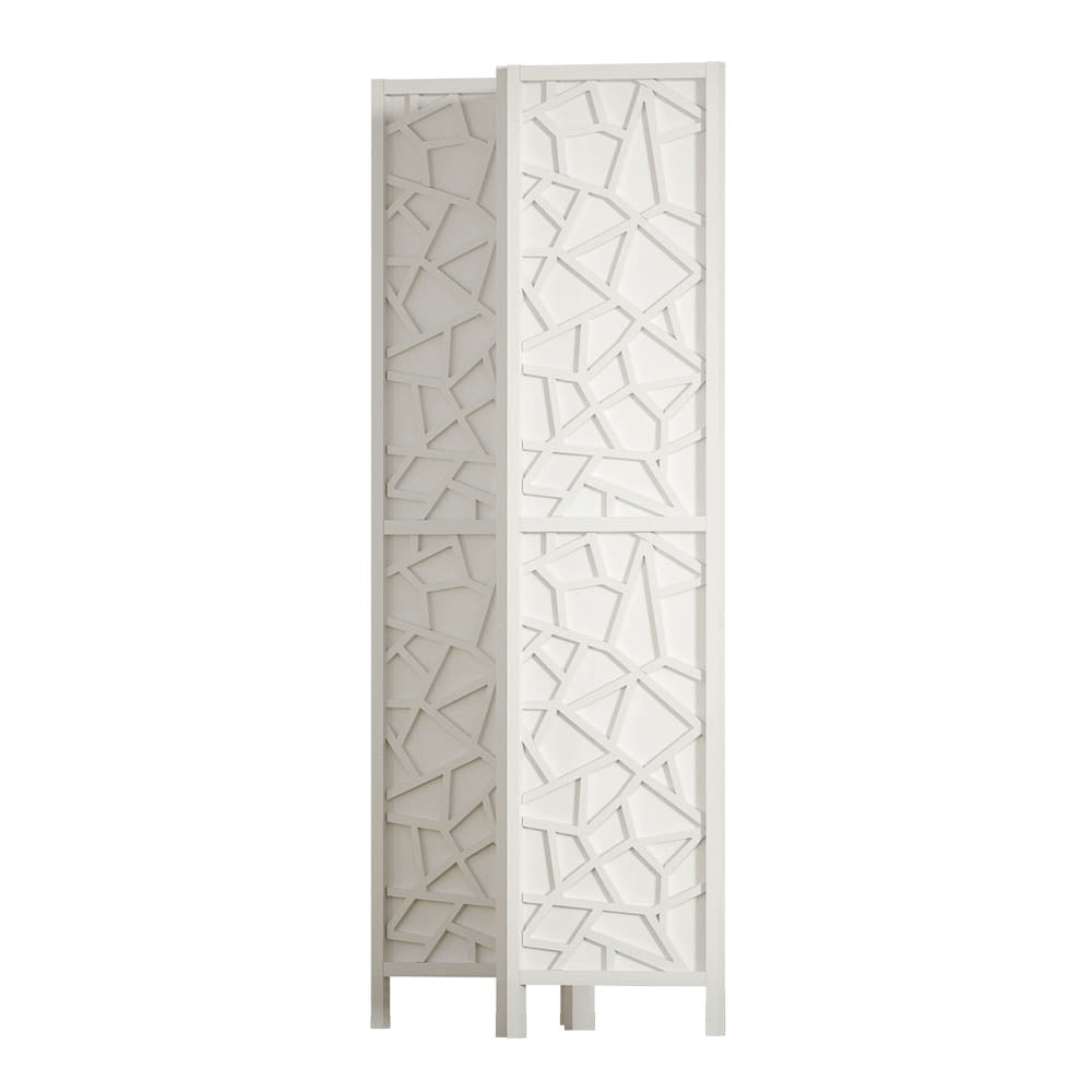 Marlook 4 Panel Room Divider Screen 162x170cm Clover White