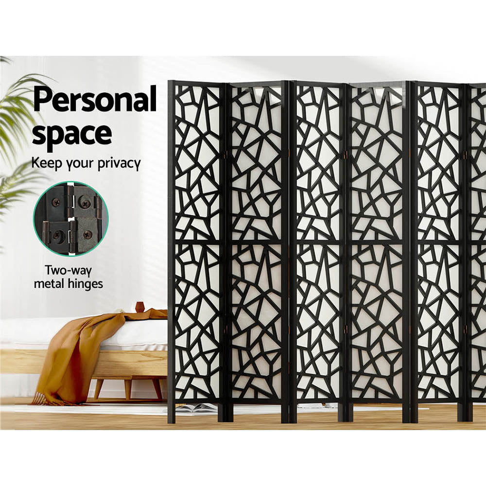 Marlook 8 Panel Room Divider Screen 325x170cm Clover Black
